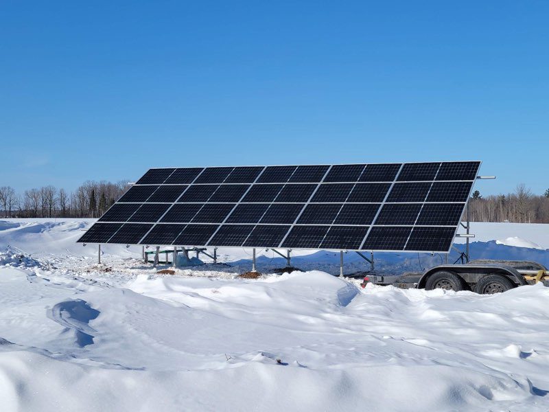 Solar Panels for Real Estate and Homeowners, panels in winter, Wisconsin